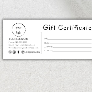 EDITABLE Gift Certificate Template. Printable Gift Voucher. Gift Card. DIY Gift Voucher. Modern Gift Certificate. Coupon. CANVA Template