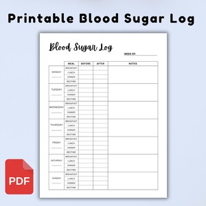 Blood Sugar Log Printable. Blood Glucose Tracker. Diabetic Log. Diabetes Tracker. Blood Glucose Journal. Weekly Sugar Tracker. Glucose Log