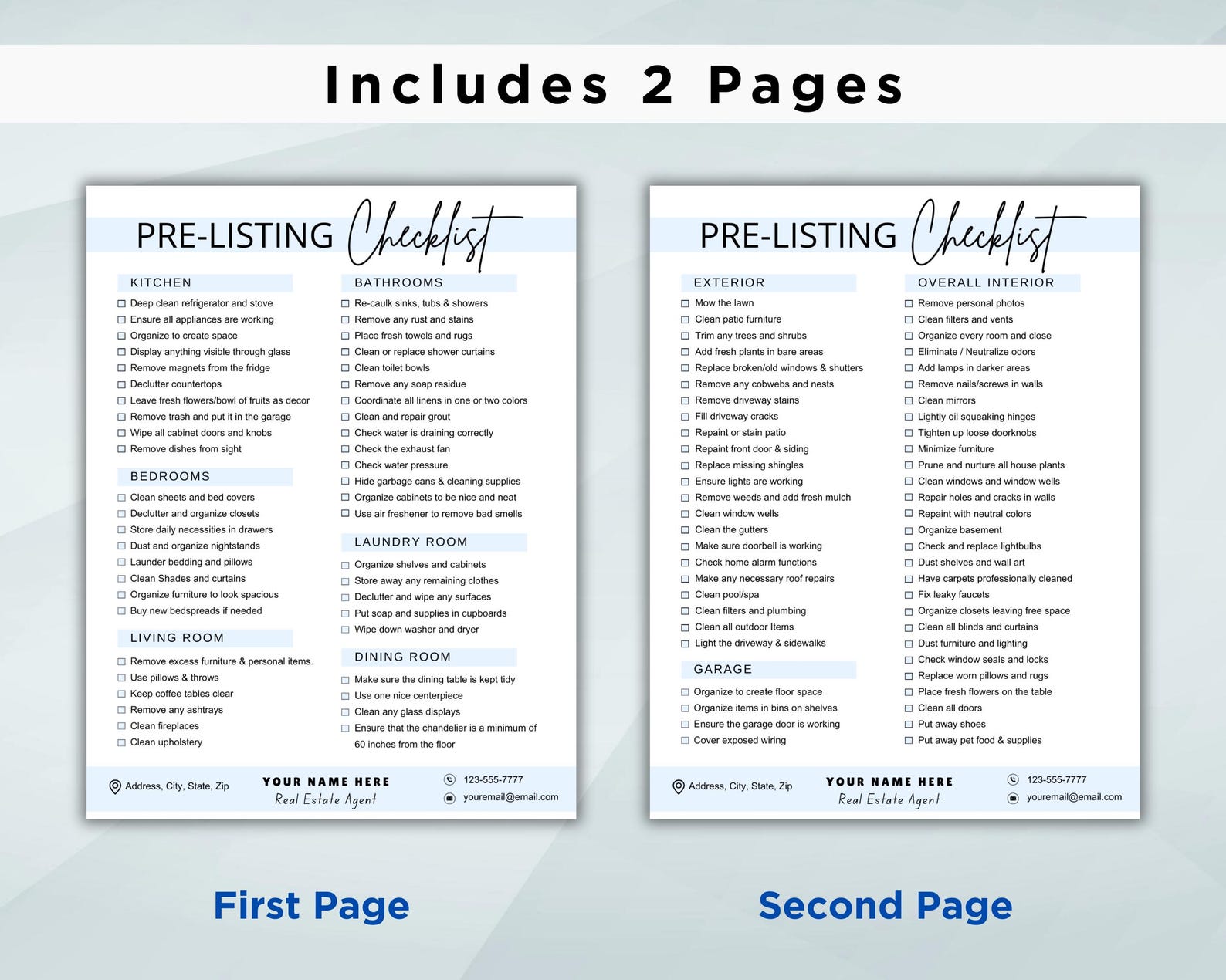 Real Estate Pre-listing Checklist. Realtor Marketing. Home Selling ...