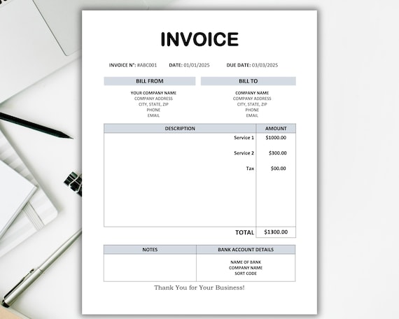 Editable Invoice Template. Printable Invoice Word. Custom Invoice Form. Services Invoice Template For Small Business. Blank Billing Template