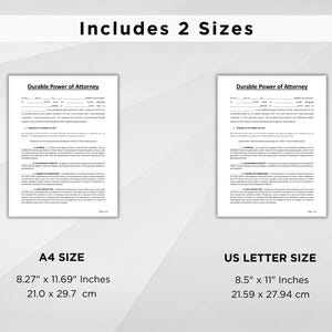 Durable Power of Attorney Template. Printable Durable Power of Attorney ...