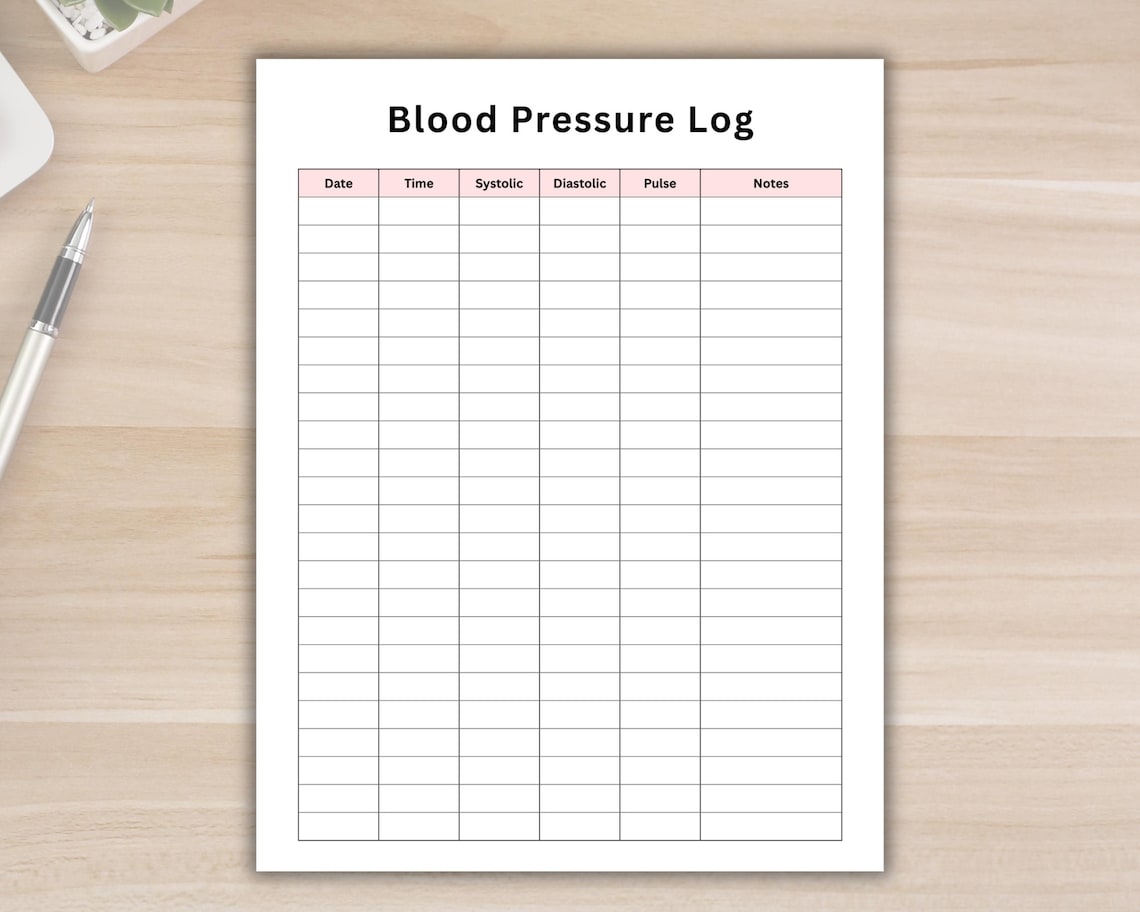 Bp Tracking Cards.pdf Blood Pressure Log Printable. High Blood Pressure Tracker. BP Tracker ...
