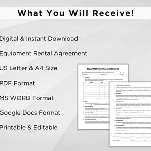 Equipment Rental Agreement Templates. Equipment Rental Contract Form ...
