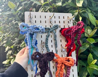 Bow Keychain | Handmade Crochet Bow Keychain | Bow Bag Charm | Bag Charm | Accessories | Coquette Bow | Purse Accessories | Girly Things