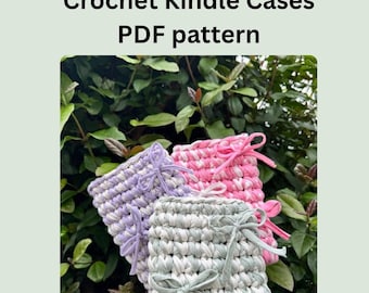 PDF Pattern | Kindle case Pattern  | Kindle sleeve | Crochet kindle case | Crochet Tutorial | T-shirt Yarn | crochet | Easy Crochet pattern
