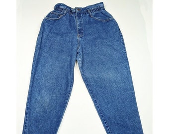 90s Jeans Blue Paper Bag High Waist Misses 16 Venezia Vintage