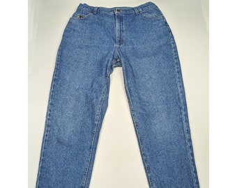 90s Jeans Blue High Waist Rise Mom Woman's 18 Lee Vintage