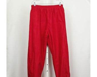 Vintage 80s LL Bean Ski Pants Red Nylon Snow Gore Tex Misses Size L