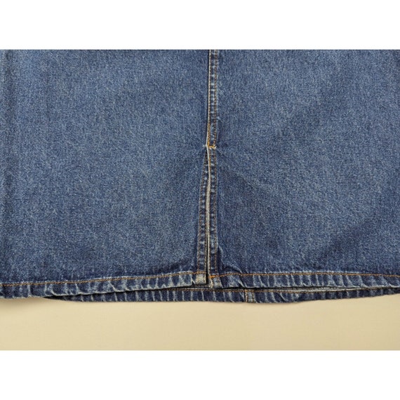 Vintage 90s Skirt Blue Denim Jean Straight Pencil… - image 3