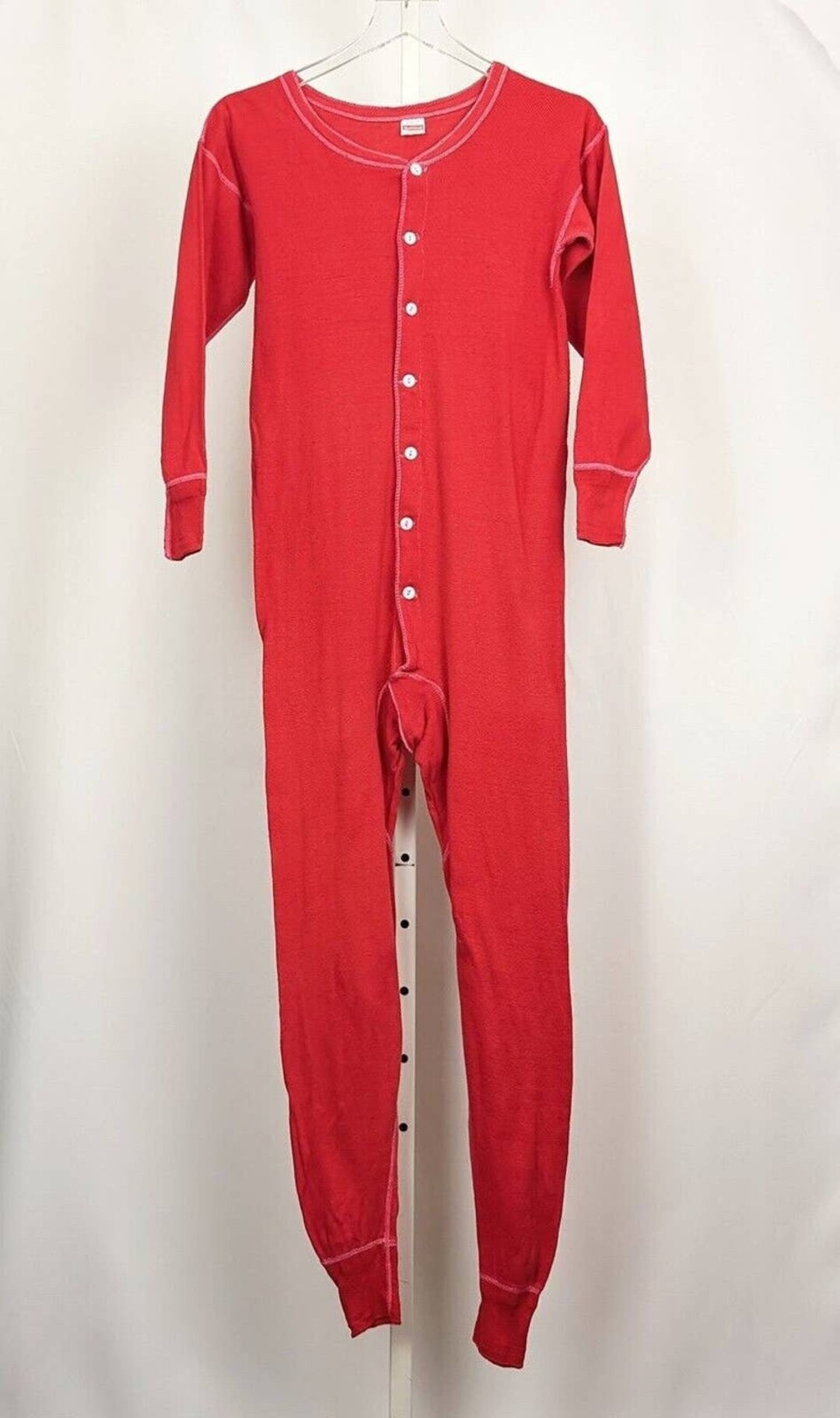 70s Healthknit Red Union Suit Long Johns Underwear Men's L 4244 USA Vintage Etsy