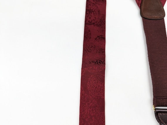 Vintage CAS Germany Suspenders Braces Burgundy Me… - image 2