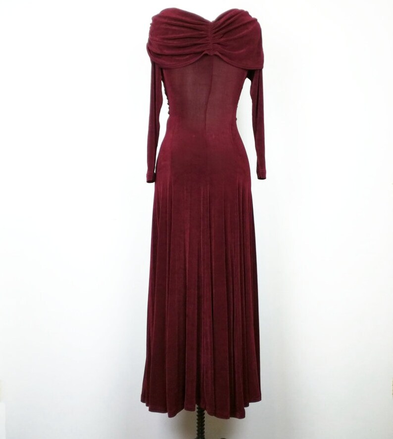 burgundy slinky dress