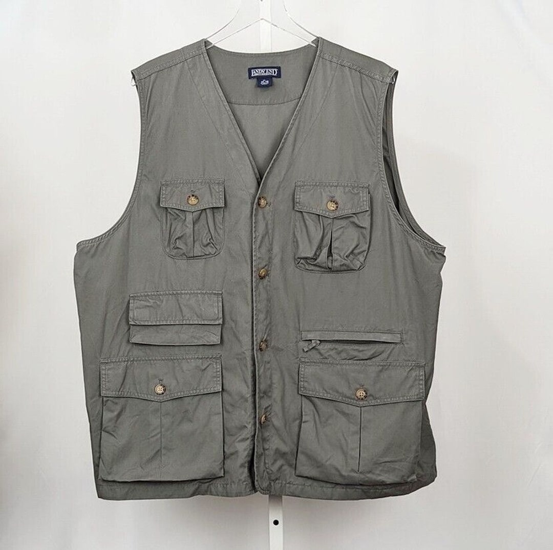 90'S REI Vintage Down Vest, Men's Size L unclear green type Vintage Second Hand