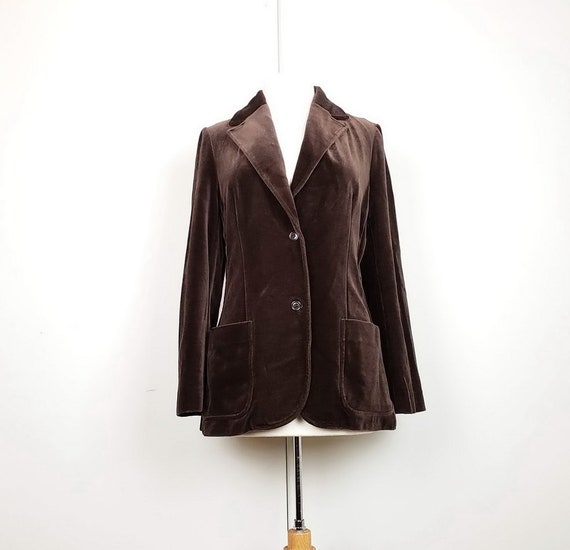 brown velour jacket