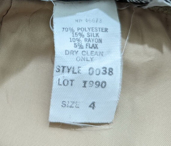 Vintage 80s Skirt Suit Tan Tweed Jacket Misses Si… - image 9