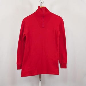 Vintage jaren 80 shirt basislaag rood REI Meraklon polypropyleen herenmaat M