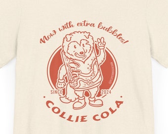 Collie Cola | Unisex Jersey Short Sleeve Tee T Shirt Top | Collie Dog Design