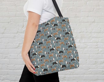 Smooth Collie Dog Tote Bag | 3 Sizes | Choice of Strap Colours | Smoothie