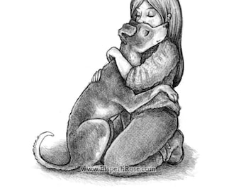 A Hundred Lifetimes 8x6 Mounted Open Edition Art Print | Pencil Illustration Style | Cartoon | Whimsical Children's Book Style