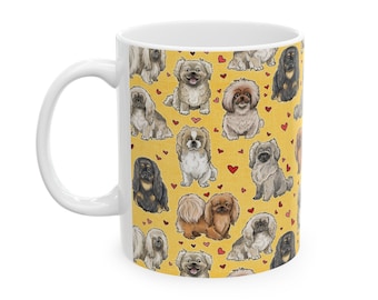 US VERSION | Pekingese Dog Ceramic Mug | 11oz 0.33l | Dishwasher & Microwave Safe | Sent from USA