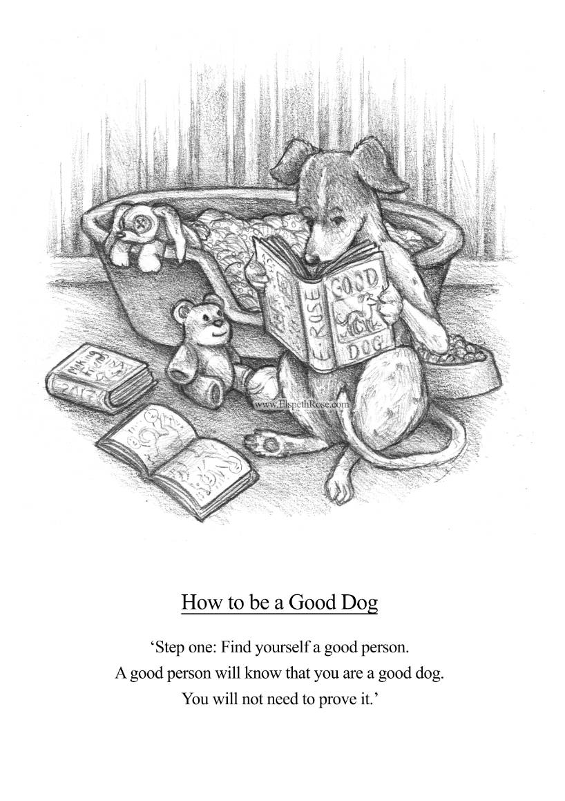 how to be a good dog step one b w 8x6 mounted open edition print pictures of dogs that you can print