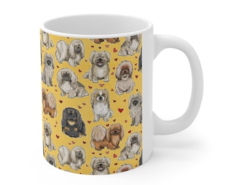 Pekingese Ceramic Mug | 11oz 0.33l | Dishwasher & Microwave Safe | Sent from the UK | Dog Design