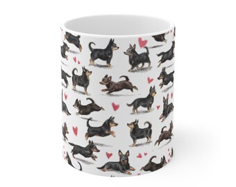 Lancashire Heeler Ceramic  Mug | 11oz 0.33l | Ormskirk Terrier Dog  | Dishwasher & Microwave Safe