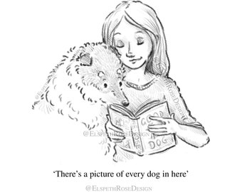 Every Dog - Mounted Art Print 6x6 inches | Illustration | Unframed | Dog Design