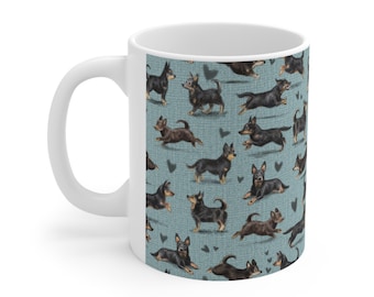 Lancashire Heeler Ceramic  Mug | 11oz 0.33l | Ormskirk Terrier Dog  | Dishwasher & Microwave Safe
