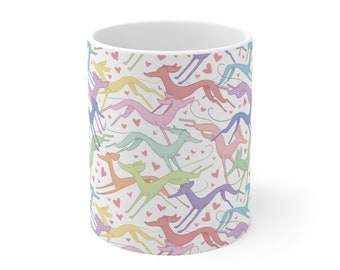 Zoomies Ceramic Mug | 11oz 0.33l | Dishwasher & Microwave Safe | Sent from the UK | Sighthound Dog Design