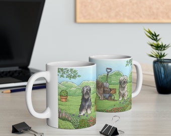 US VERSION | Garden Catalan Sheepdog Ceramic Mug | 11oz 0.33l | Sent from USA |  Perro De Pastor Catalán | Gos d'Atura Català