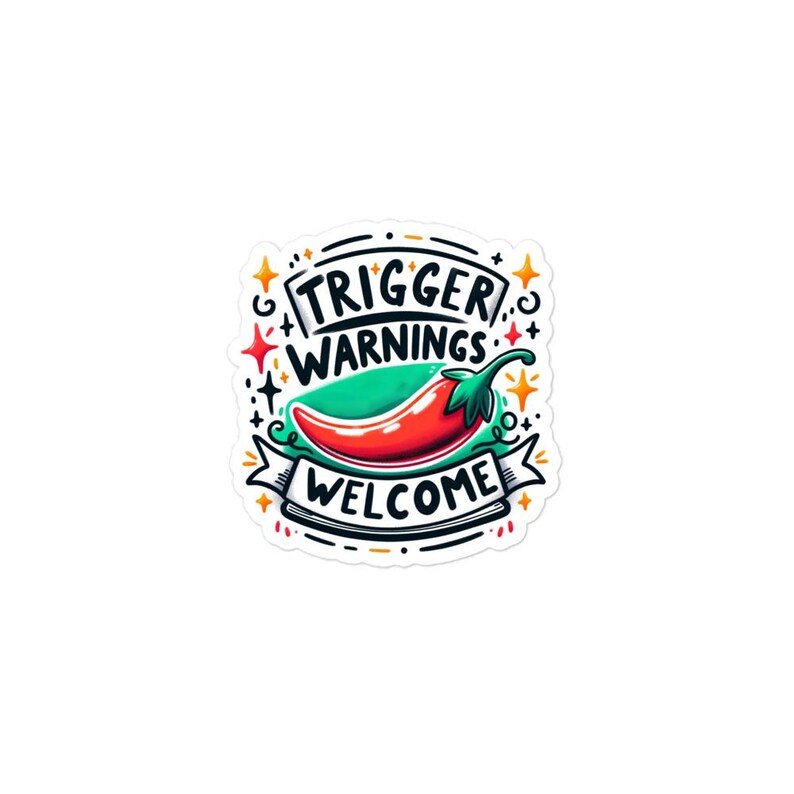 Trigger Warning Welcome Sticker - Etsy