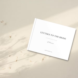 Brieven aan de bruid canvassjabloon minimalistisch boek met advies voor de bruid
