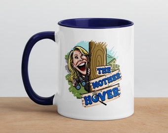 Funny Mother Hover Definition Mug with Blonde Character | 11oz/15oz Ceramic Color Inside Mug | Quirky Mom Gift | Unique Mothers Day Present