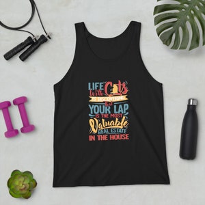 Life With Cats - Mens Tank Top | Funny Cat Lover Gift | Comfortable and Trendy Wear | Perfect for Cat Enthusiasts