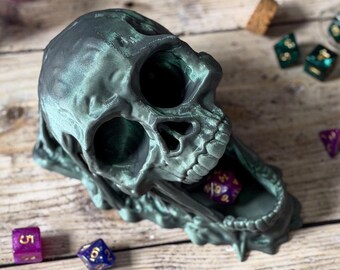 Pirate Skull Dice Tower Dark Fantasy Necromancer DnD Accessory Pirate RPG Decor Dungeon  and Dragons Dungeon Master DnD Gift for Him