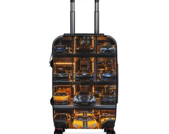 Maleta/Equipaje de viaje con estampado de coches deportivos de lujo