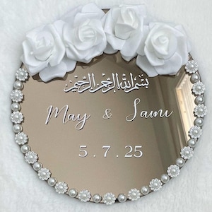 Custom Islamic Nikkah Tray: Arabic Wedding Engagement Gift