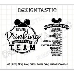 Drinking around the World Svg, Travel, Trip, Vacation, Family Svg, Mouse Ears PNG, Best Day Ever cut file, Cricut Png Sublimation