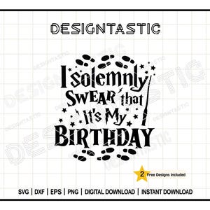 È il mio compleanno SVG, Bacchetta magica SVG, Strega del compleanno, Mago del compleanno, Fantasia magica, Topper per torta, File di taglio per Cricut Silhouette