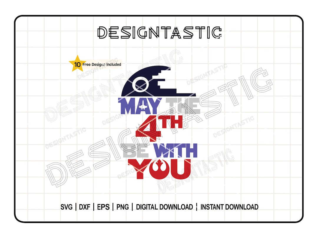 May the 4th Be With You SVG, Independence Day, July 4th, American Flag ...