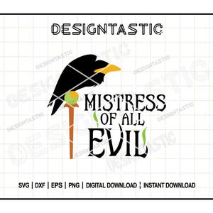 Herrin aller Bösen, Maleficent SVG Schnittdatei, Bösewicht Shirt svg, Schurken Zitat, Dornröschen Png, Cricut Schurken
