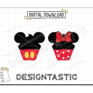 Maus Cupcakes Bundle SVG, Snack Plotter, Geburtstag zwart, Sweeties Art, Cupcakes Clip Art, SVG Schnitt Datei für Cricut