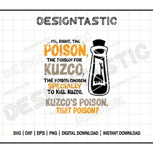 Oh Right The Poison Svg, The Empreror&#39;s New Groove Svg, Quote Svg, Alpaca Svg, Llama Kuzco, Cut Files For Cricut