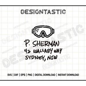 P. Sherman 42, wallaby-manier SVG, Ne mo Svg, grappig citaat SVG, tshirt ontwerp SVG, gesneden bestand voor Cricut, silhouet snijden