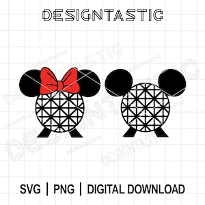 Mouse Epcot Ears Bundle SVG, Mouse Head Svg, Mouse Ears Svg, Epcot Ball Svg, World Traveler, Cut File For Cricut