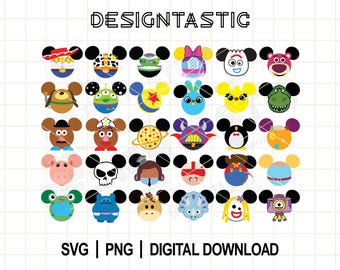 Toy Story Mouse Ears Bundle SVG, Woody, Alien and Slinky Dog Designs, Ideal for Crafts & Gifts for Toy Story Fans, Instant Download