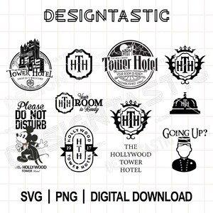 Tower Hotel SVG Bundle, Hollywood Studios svg, Tower of Terror svg, Going Up, Sublimation, Cut Files for Cricut, Perfect for your Crafts