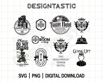 Tower Hotel SVG Bundle, Hollywood Studios svg, Tower of Terror svg, Going Up, Sublimation, Cut Files for Cricut, Perfect for your Crafts