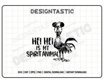 Hei hei Is My Spirit Animal Svg, Ocean Svg, Moana Svg, Chicken Svg, Funny Quote Svg, Tshirt Design Svg, Cut Files For Cricut
